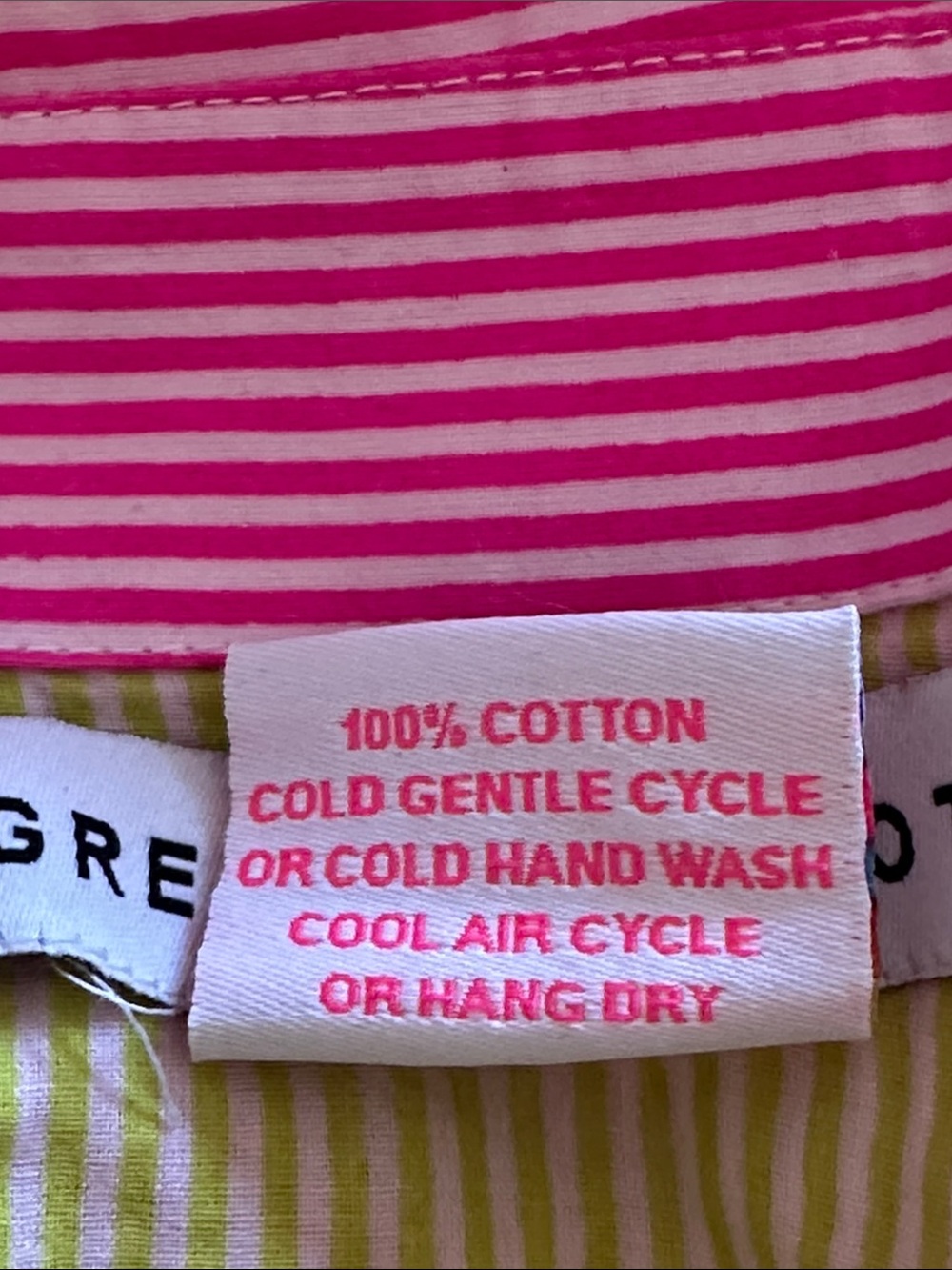 Gretchen Scott Designs Pink Striped Priss Button-Down Shirt Sz Medium Preppy - Picture 7 of 8